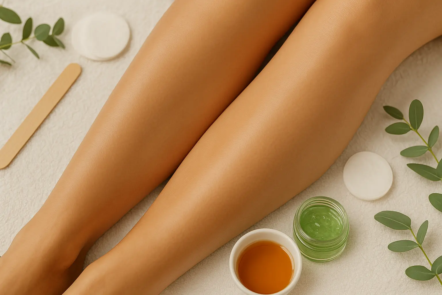 Smooth skin after professional body waxing at Brooklyn Brows NYC